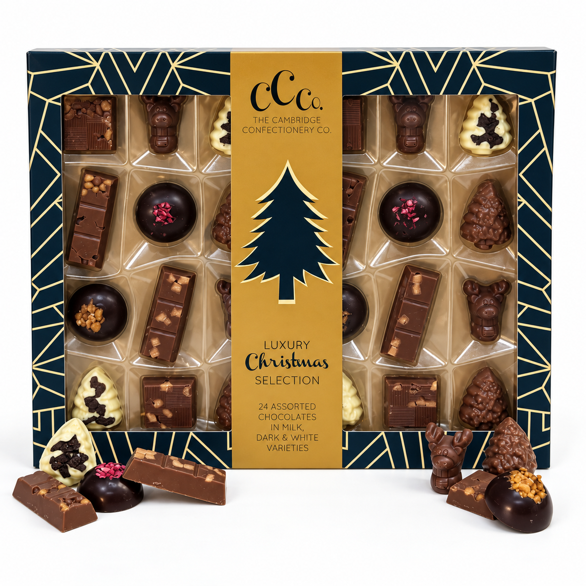 Luxury Christmas Selection, 24 Assorted Chocolates, 250g