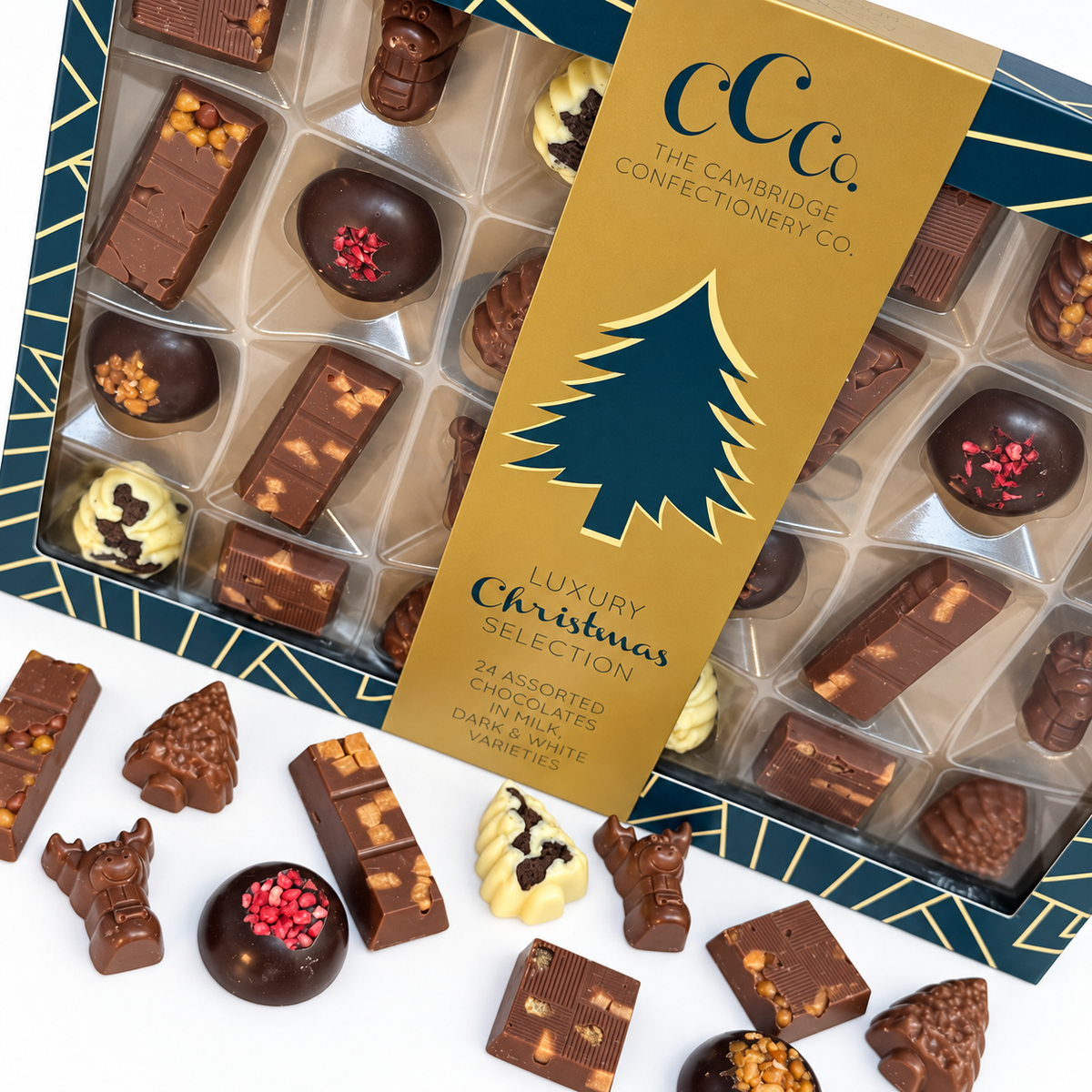 Luxury Christmas Selection, 24 Assorted Chocolates, 250g