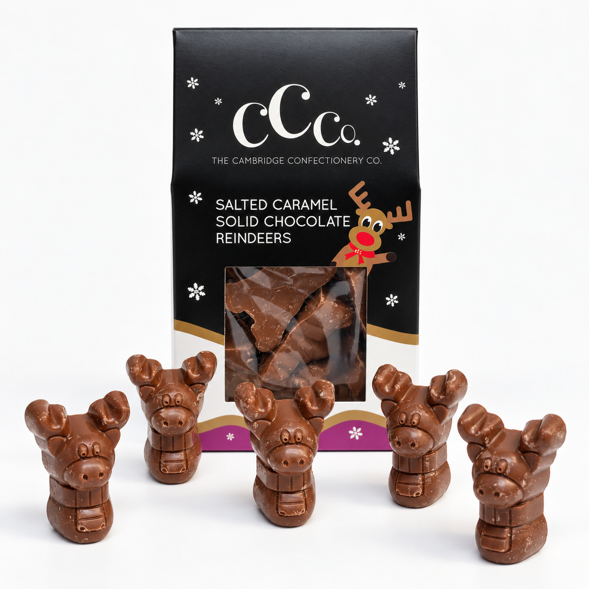 Salted Caramel Solid Chocolate Reindeers