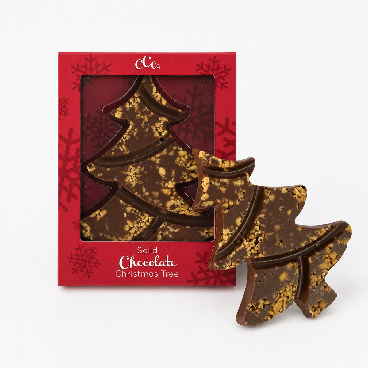 Solid Chocolate Christmas Tree - Honeycomb