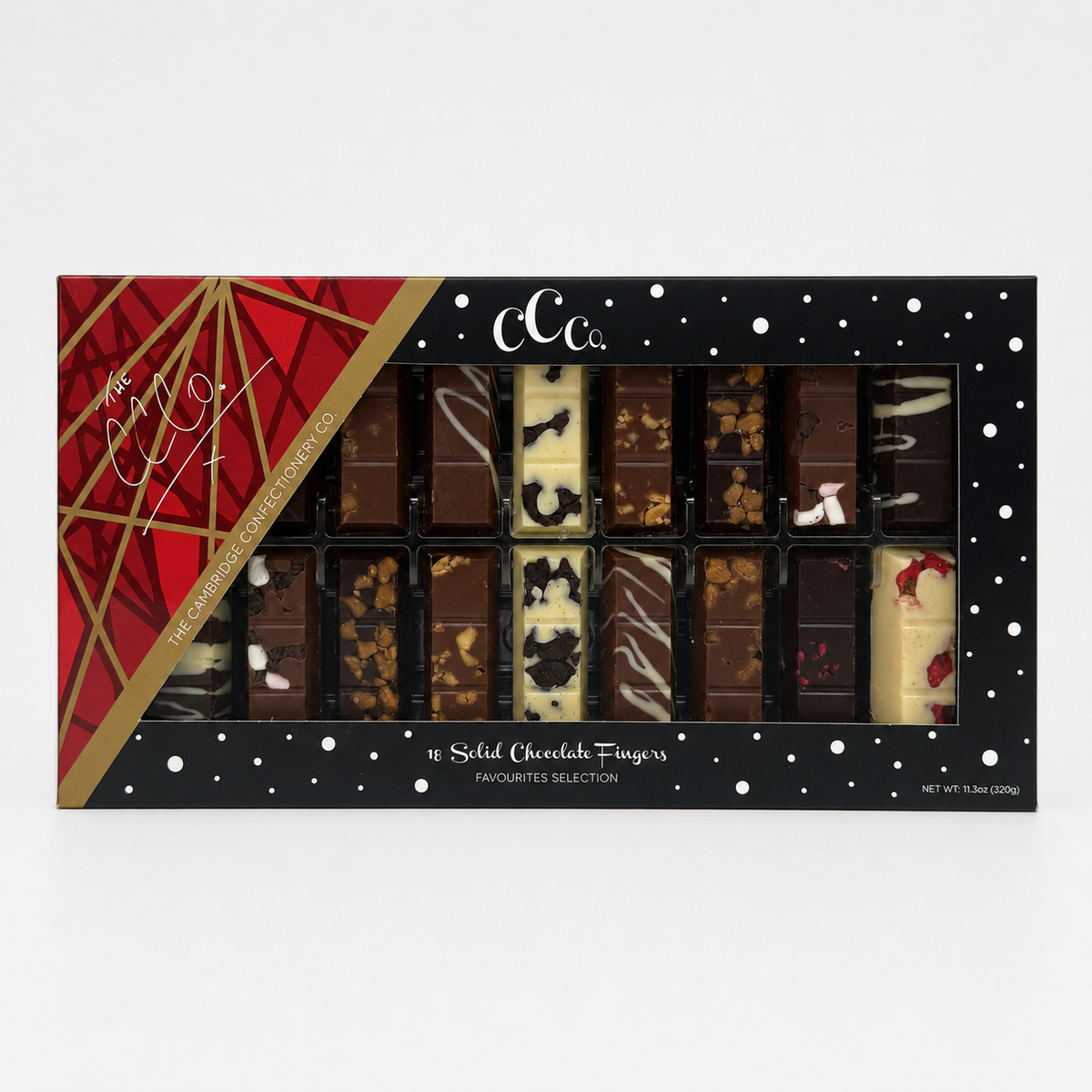 18 Solid Chocolate Fingers Christmas Selection - (320g)