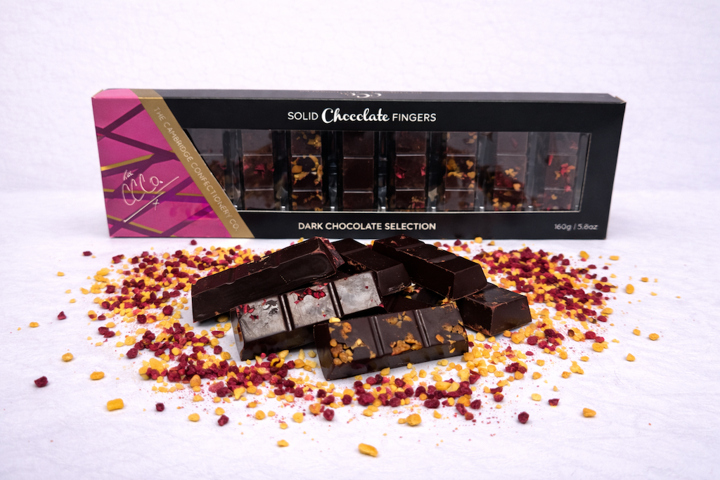 9 ASSORTED SOLID CHOCOLATE FINGERS DARK SELECTION image 0