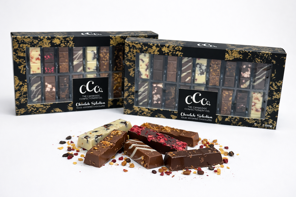 Letterbox Hamper of 2 x Chocolate Finger Gold Gift Boxes image 0