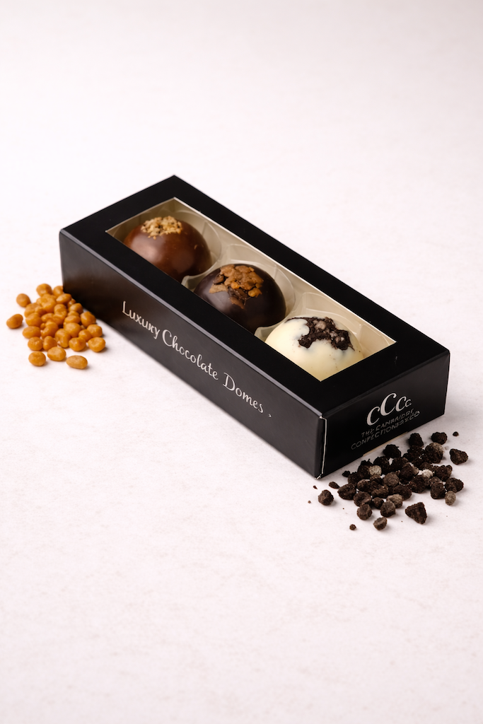 3 Chocolate Domes Mini Gift Box (Cookies N’ Cream, Hazelnut Praline &amp; Dark Chocolate Salted Caramel) image 0