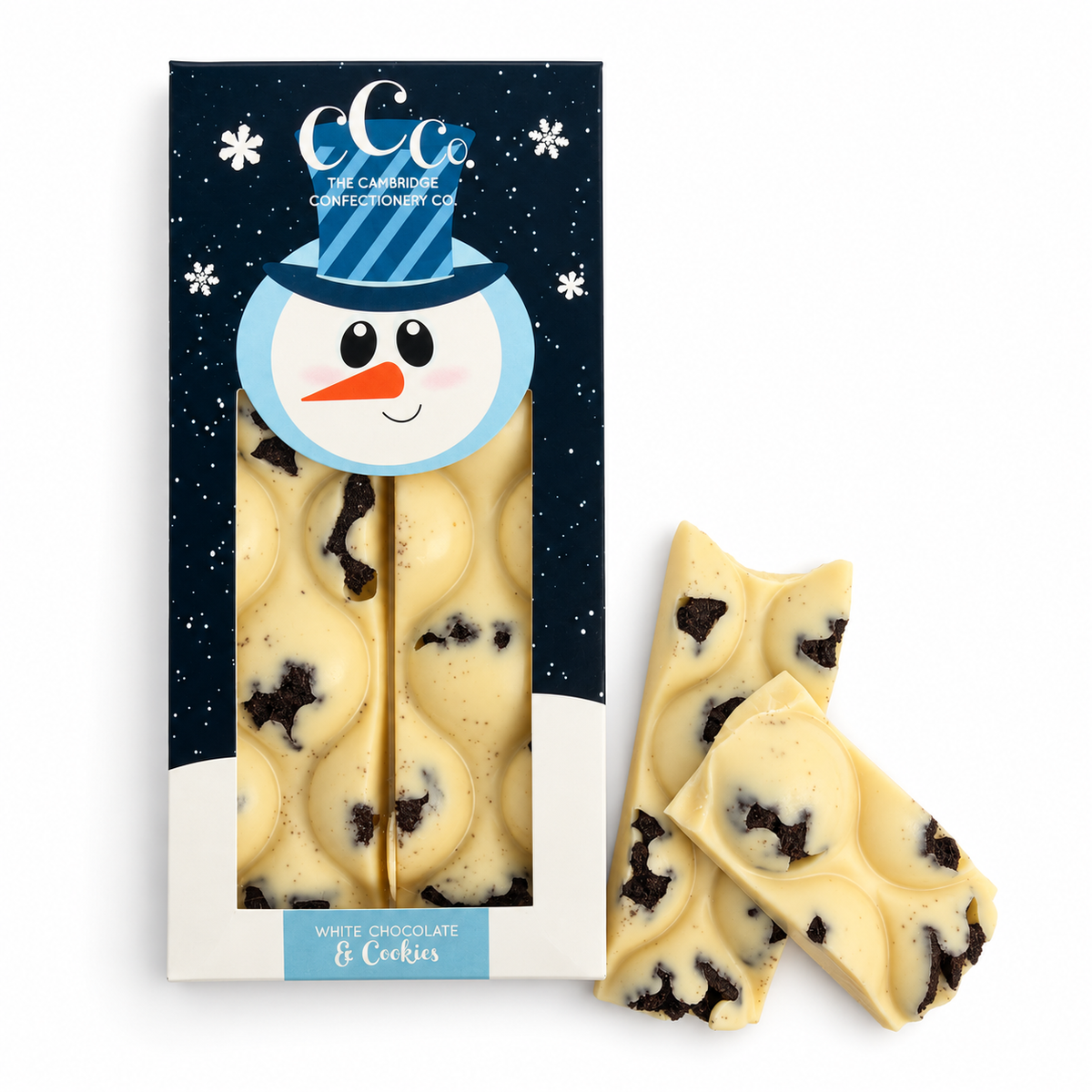 White Chocolate & Cookies Snowman Barrel Bar, 100g