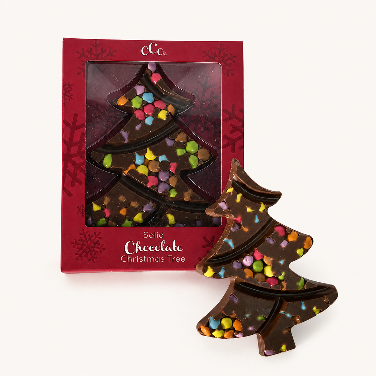 Solid Milk Chocolate  & Mini Beans Christmas Tree