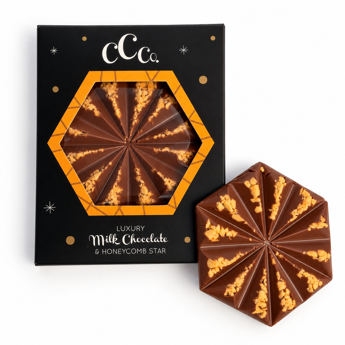 Luxury Milk Chocolate & Honeycomb Star