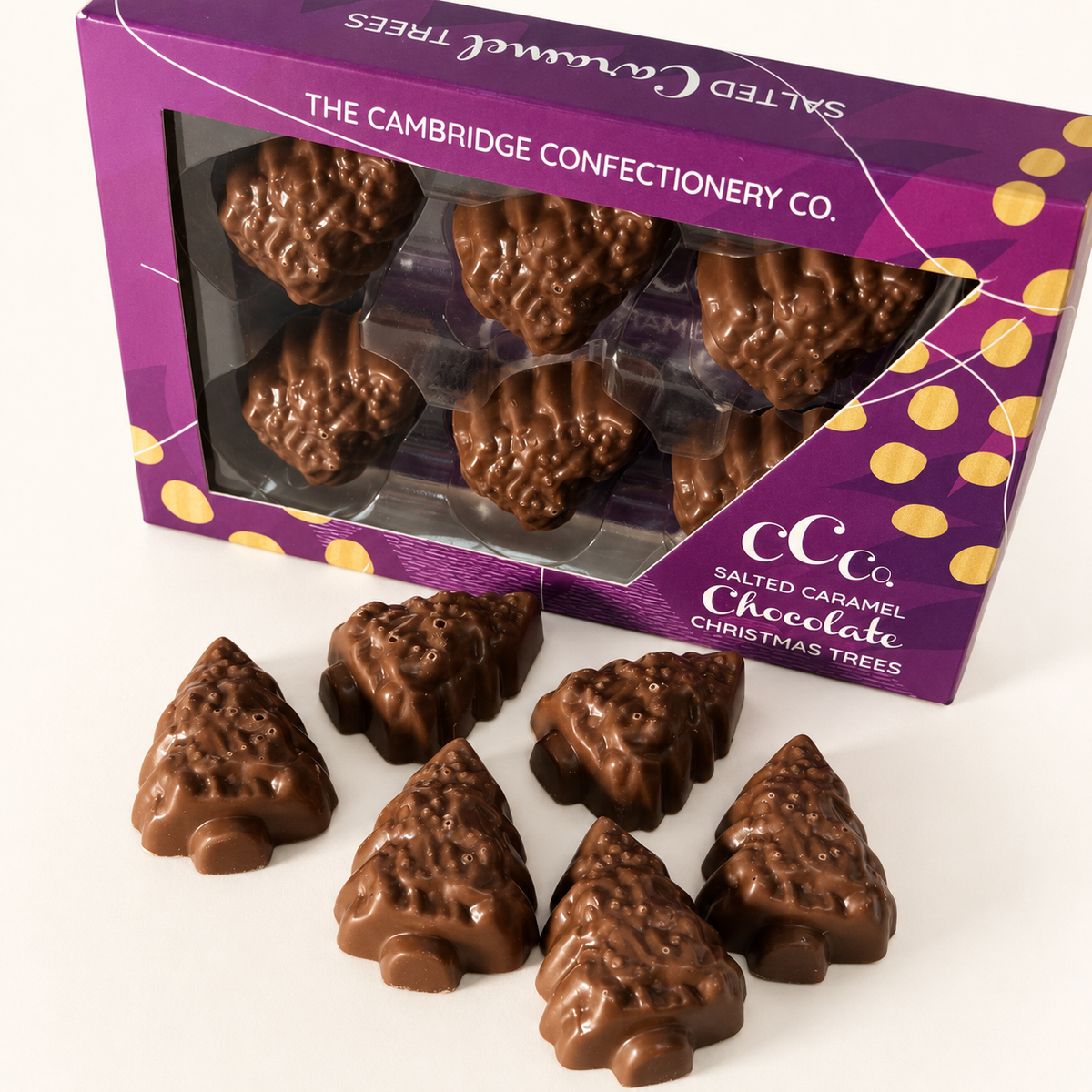 Salted Caramel Chocolate Christmas Trees (Box of 6)