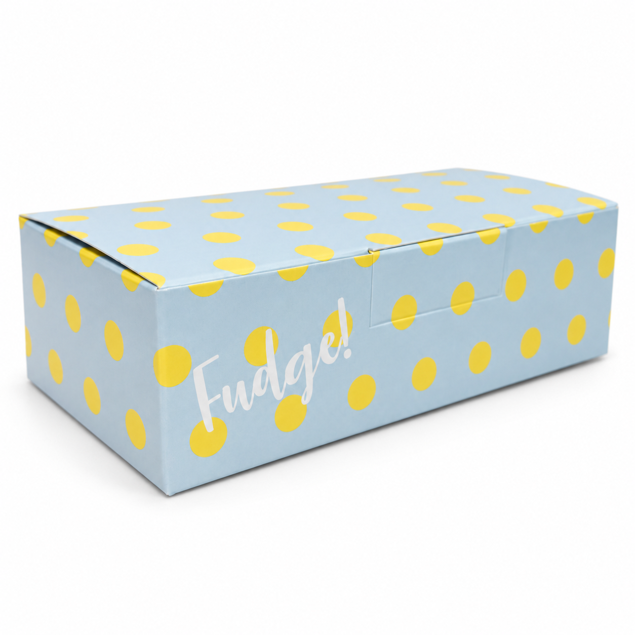 Blue & Yellow Polka Dot Gift Boxes for Fudge x 10