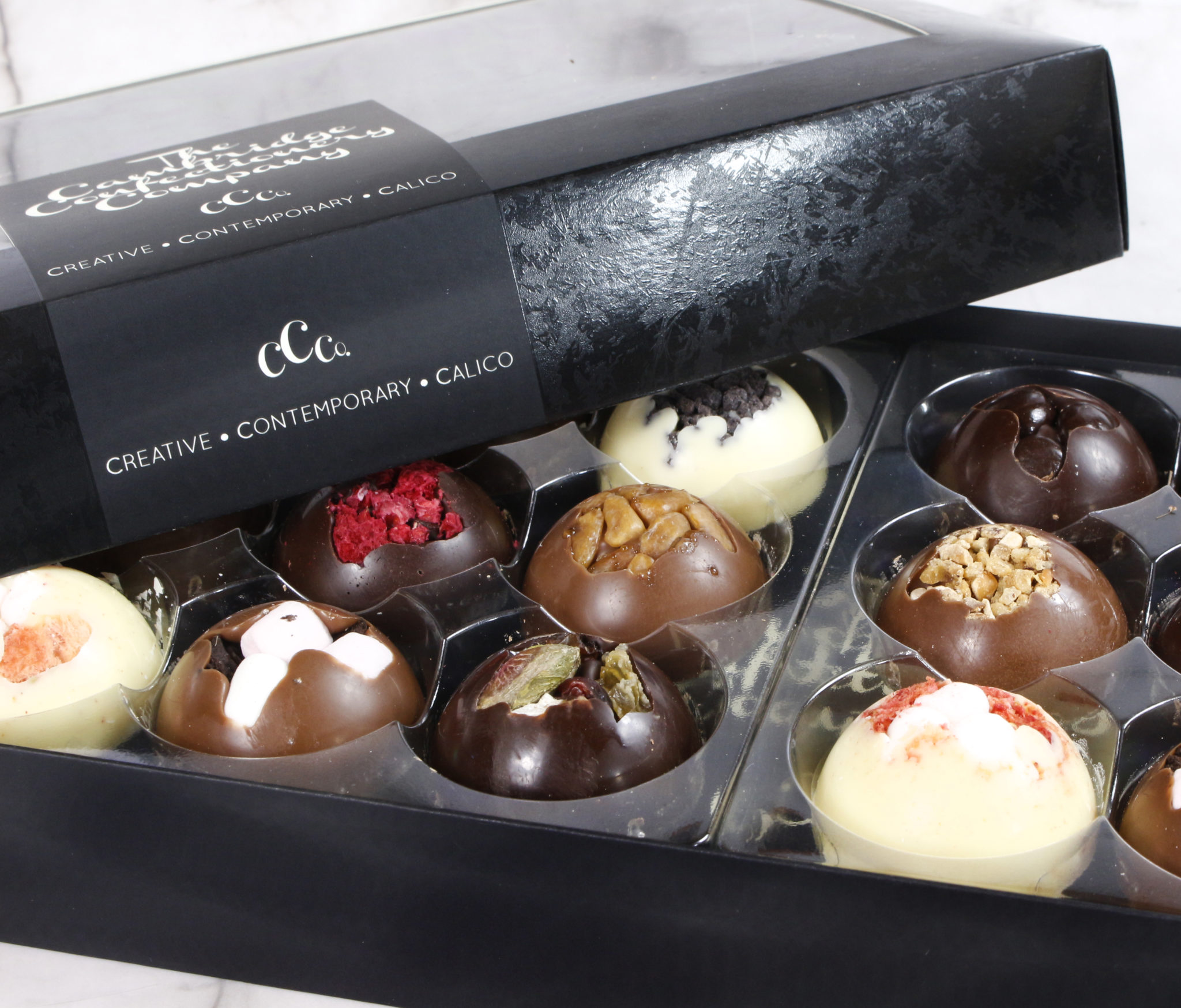 18 Luxury Solid Chocolate Domes Gift Box The Cambridge Confectionery Company