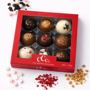 9 LUXURY SOLID CHOCOLATE DOMES RED BOX