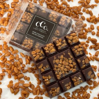 Dark Chocolate Salted Caramel Square