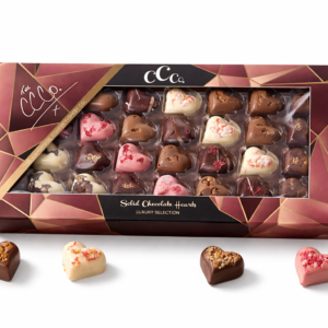 24 Luxury Solid Chocolate Hearts